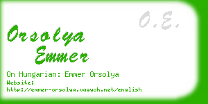 orsolya emmer business card